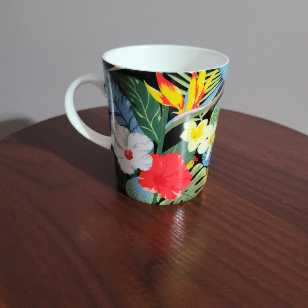 Stechcol Gracie Bone China Tropical Hibiscus Colorful Flowers Coffee/Tea Mug - Picture 2 of 4